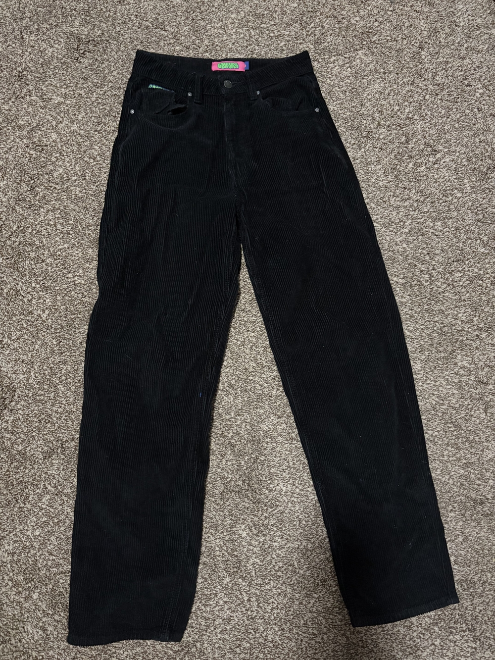 Empyre Black Corduroy Women's Straight-Leg Pants